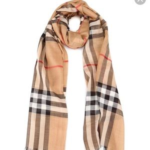 Burberry Giant Check Gauze Scarf